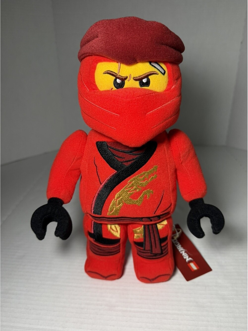 LEGO NINJAGO Kai Ninja Warrior 13" Plush Character Red Elemental Fire Toy Stuffy